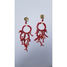 boucle d'oreille corail longues