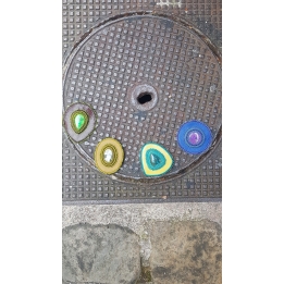 Broche Brodée / Cuir