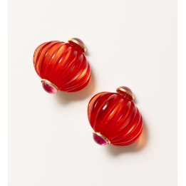 Boucle d'oreille Parfum orangé