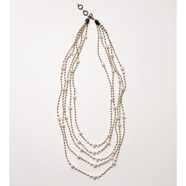 Sautoir multirang perles