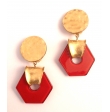 Boucle d'oreille octogone