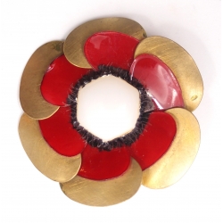 BROCHE Printemps rouge
