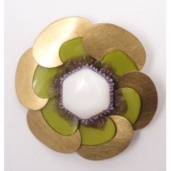 BROCHE Printemps kaki