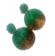 BOUCLE D'OREILLE CLEOPATRE VERT D'EAU