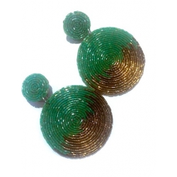 BOUCLE D'OREILLE CLEOPATRE VERT D'EAU