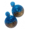 BOUCLE D'OREILLE CLEOPATRE BLEU ROI